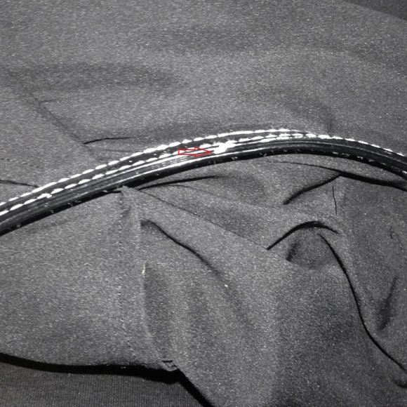 Vintage 90s Vinyl Bag Black Patent Leather Look - Picture 4 of 4